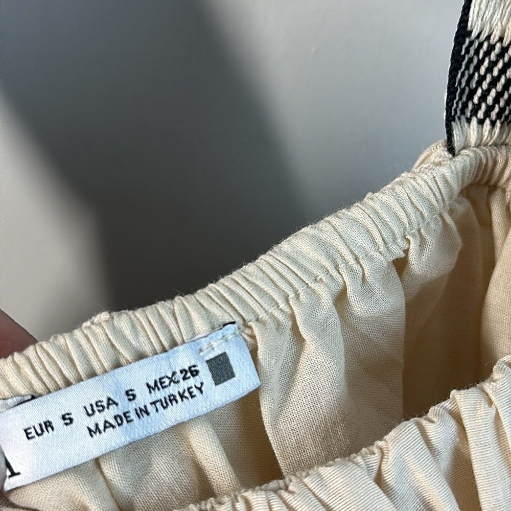 Zara Combination Strap Balloon Top Size S - Picture 6 of 9